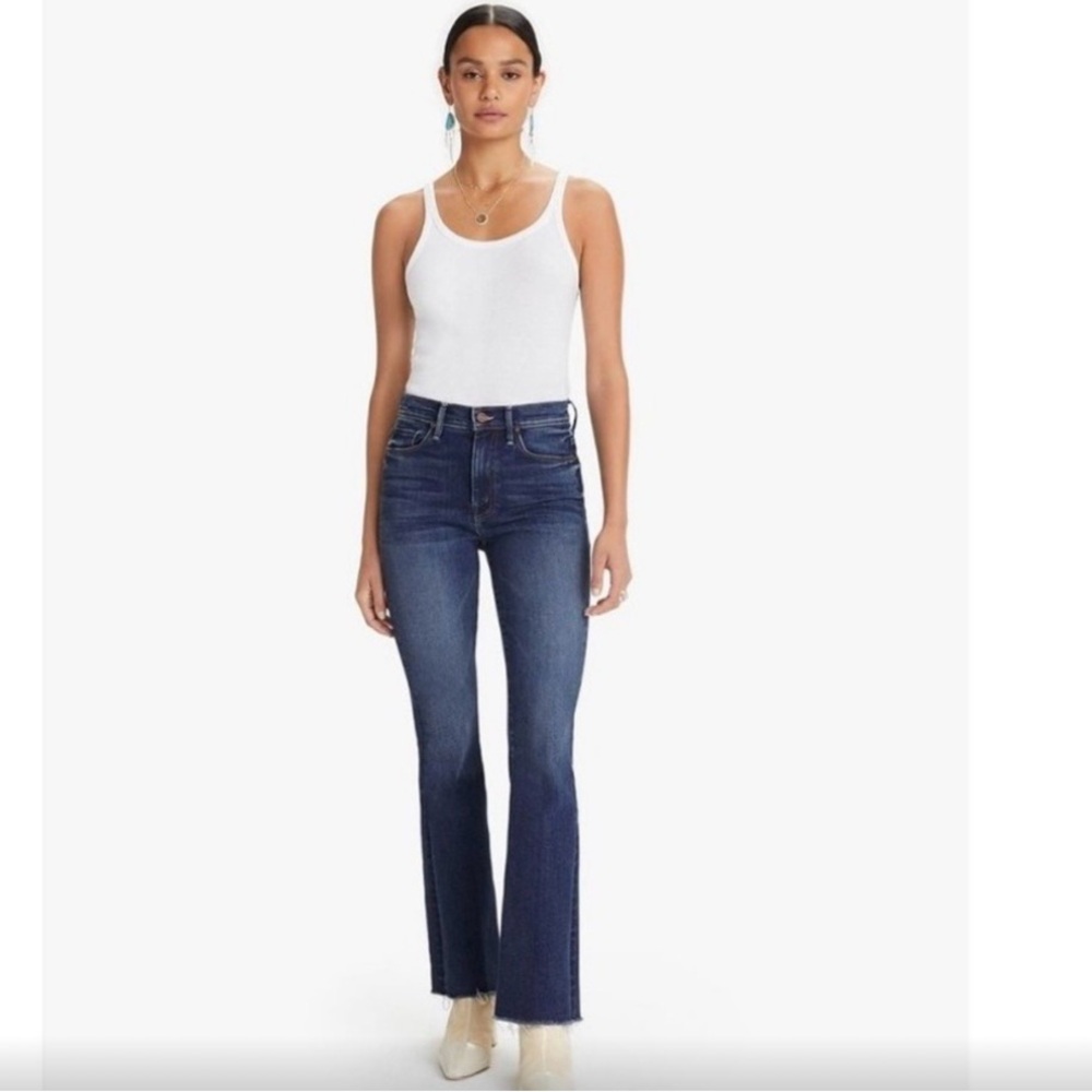 Mother dark blue flare jeans